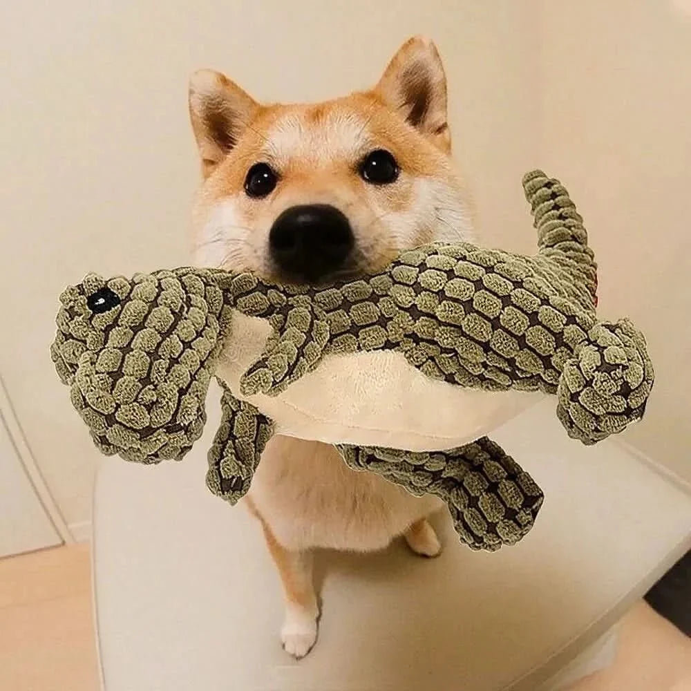 Dog Chew Toy Dinosaur Shape Durable Rubber