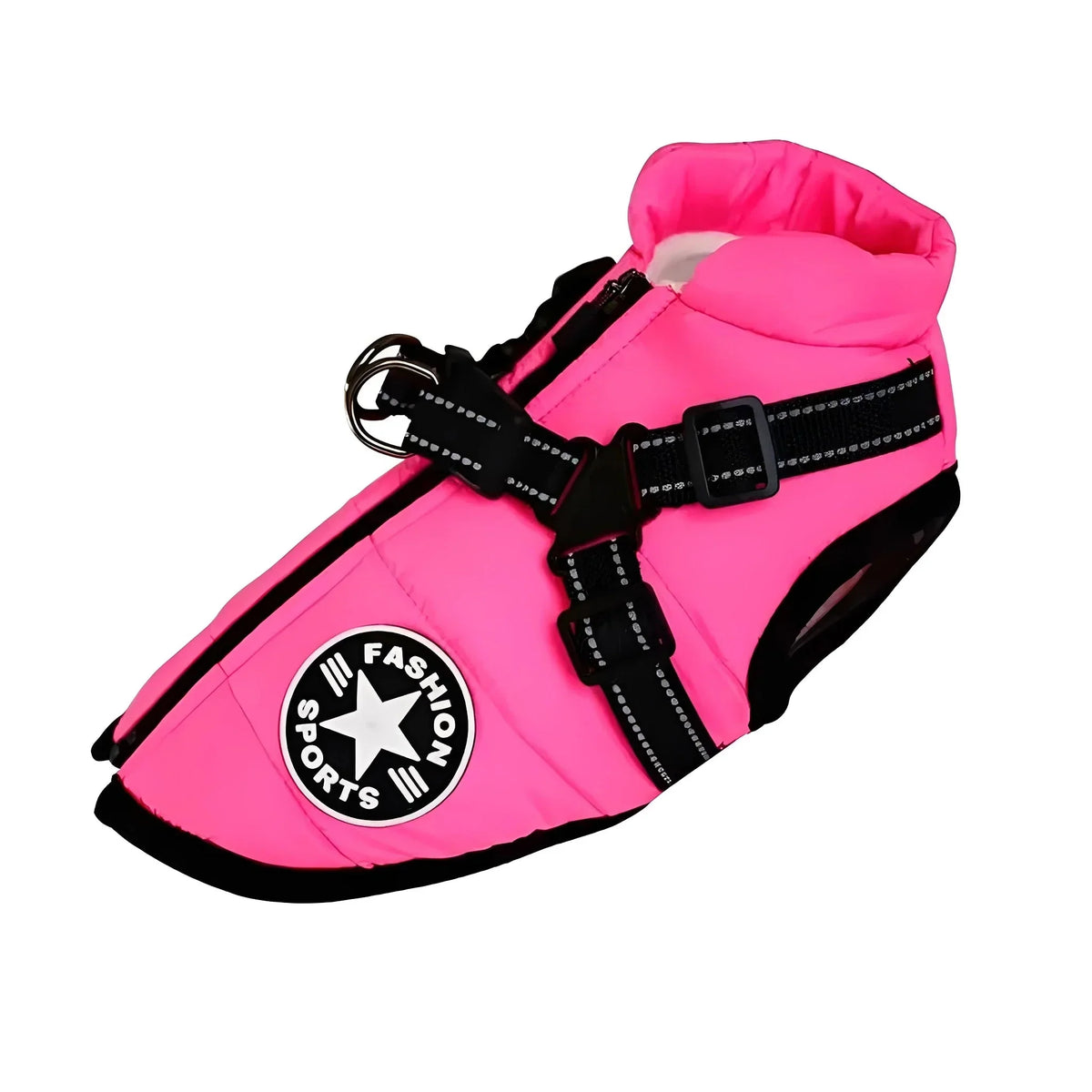 Dog Coat Padded Warm Lining Integrated Harness