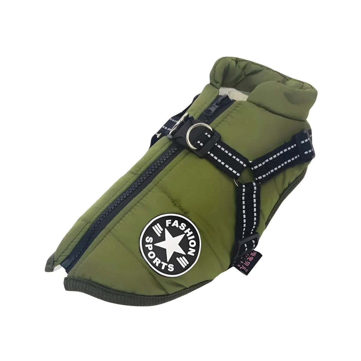 Dog Coat Padded Warm Lining Integrated Harness