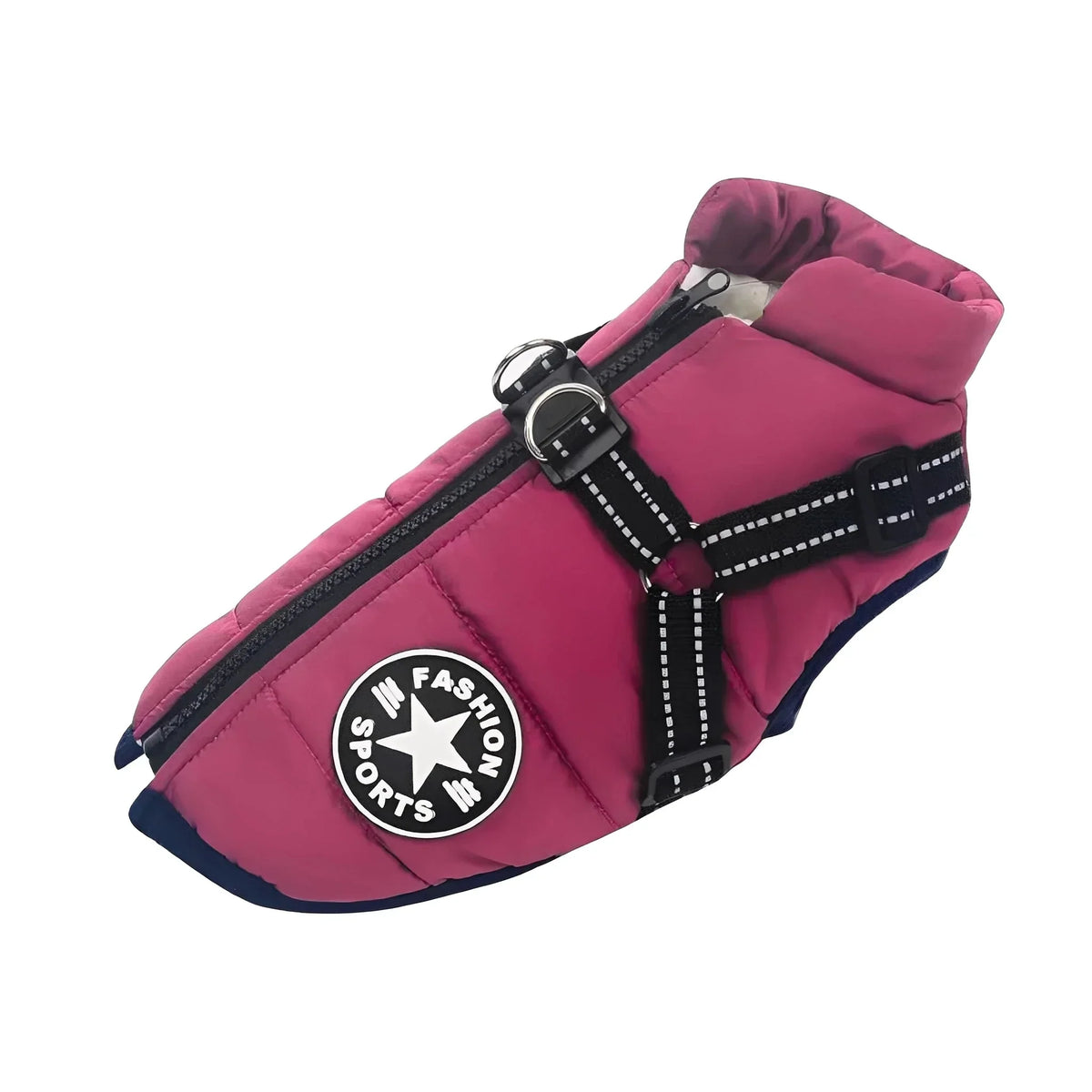 Dog Coat Padded Warm Lining Integrated Harness