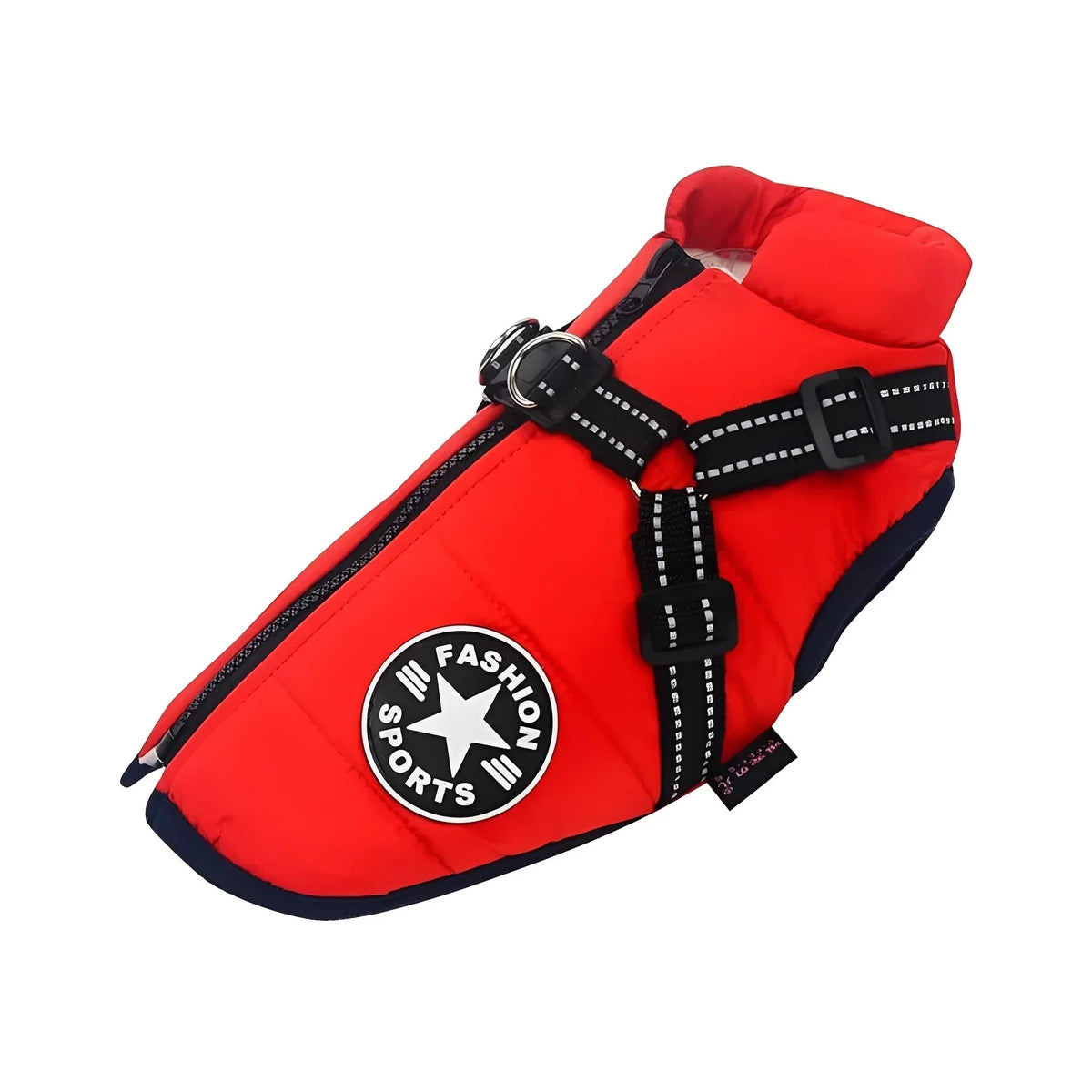 Dog Coat Padded Warm Lining Integrated Harness