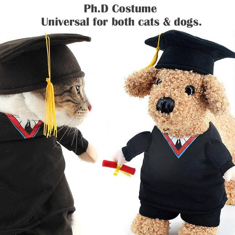 Dog Costume Professor Outfit Breathable Cotton Blend