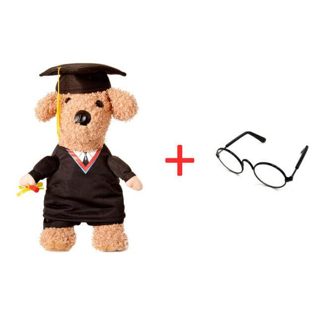 Dog Costume Professor Outfit Breathable Cotton Blend