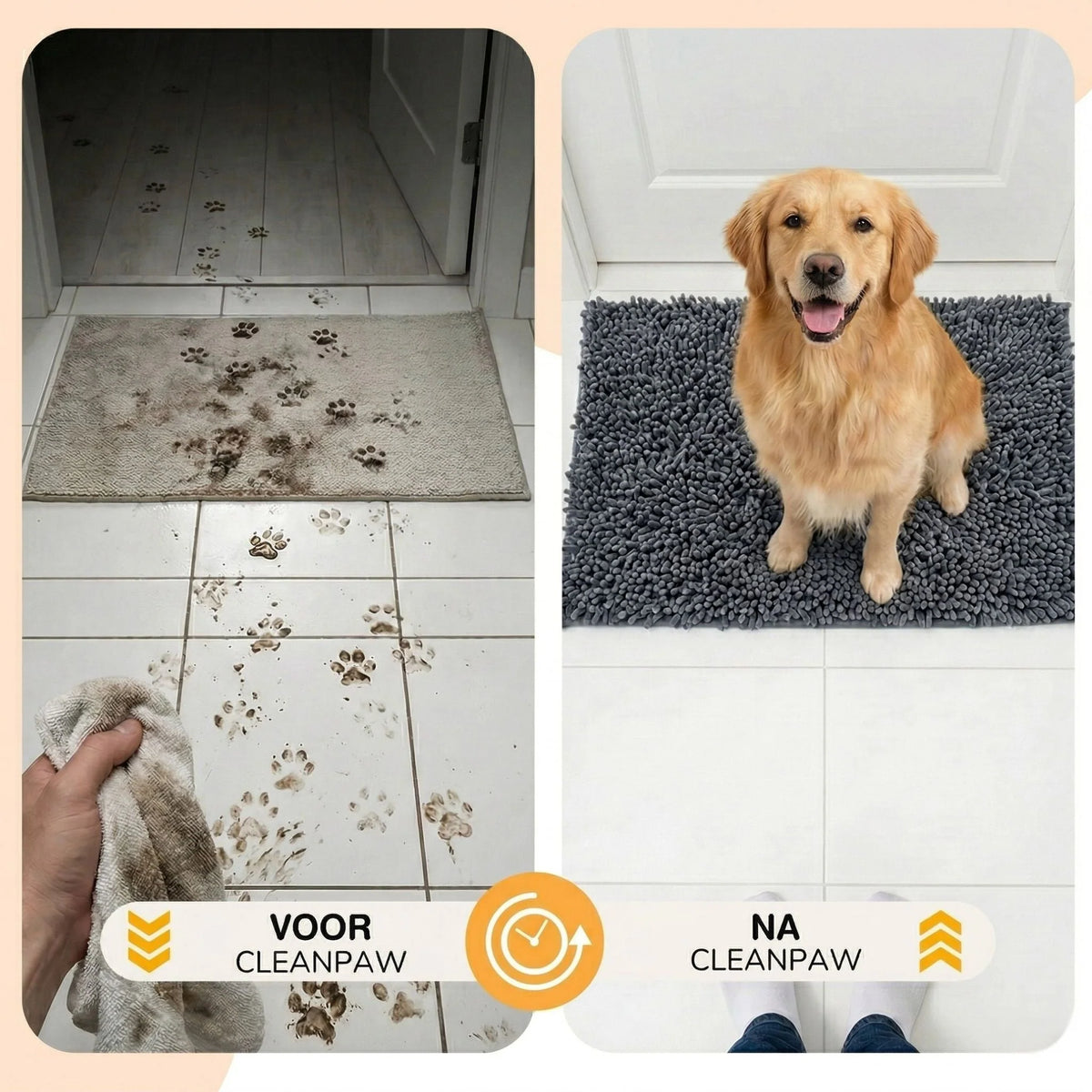 Dog Door Mat Absorbent Non-Slip Surface