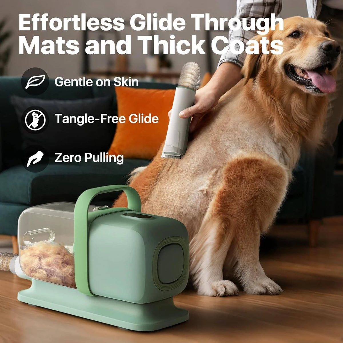Dog Grooming Vacuum Kit Clipper & Deshedding Brush