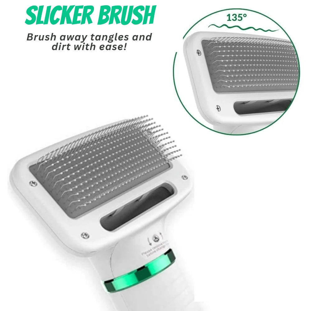 Dog Hair Dryer Brush Quiet Detangling Two Heat Settings