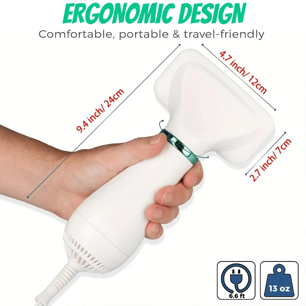 Dog Hair Dryer Brush Quiet Detangling Two Heat Settings