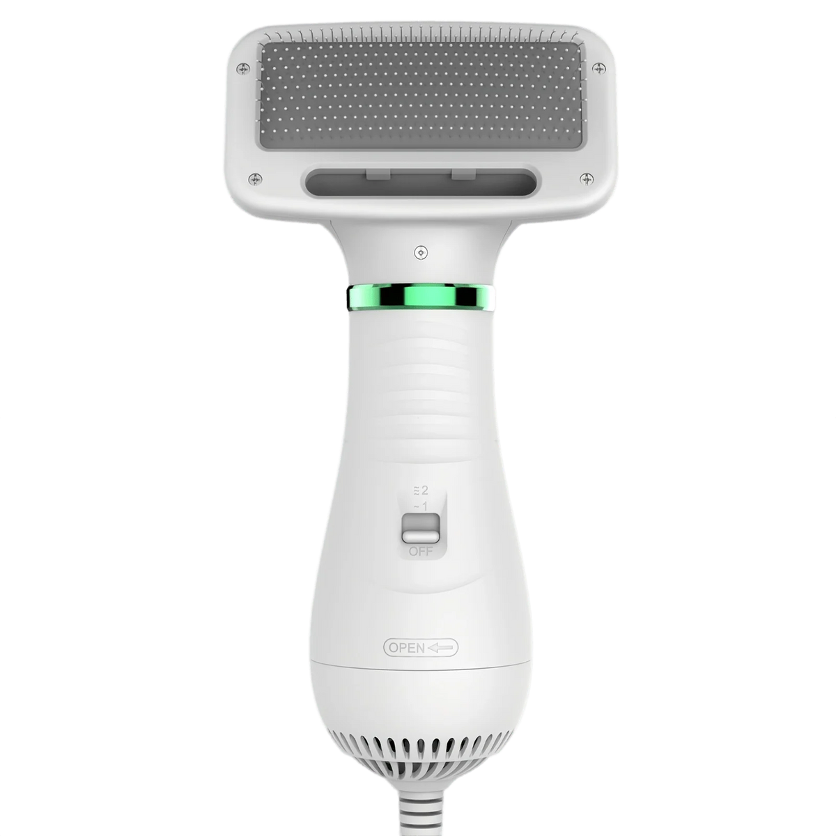 Dog Hair Dryer Brush Quiet Detangling Two Heat Settings
