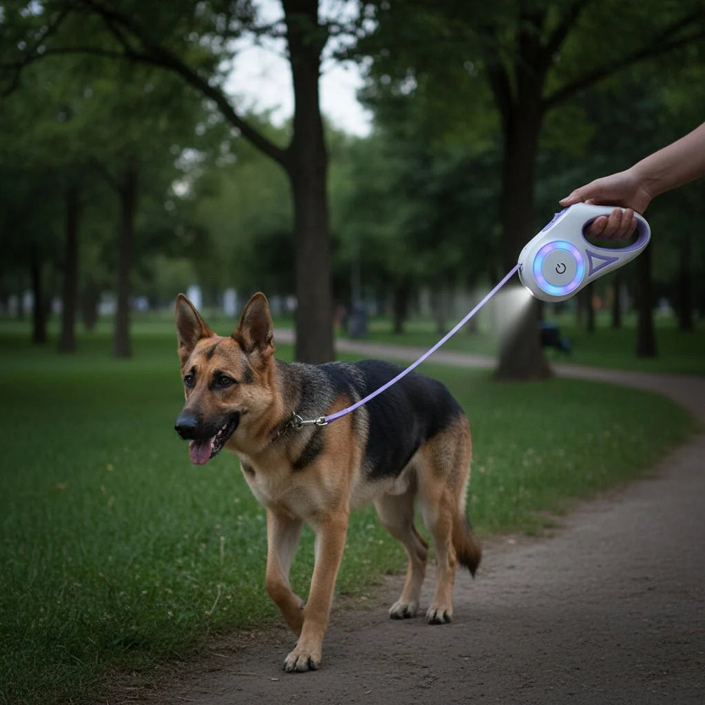 Dog Leash LED Light Adjustable Up to 16.4 Ft