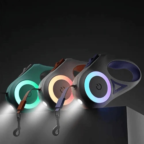 Dog Leash LED Light Adjustable Up to 16.4 Ft