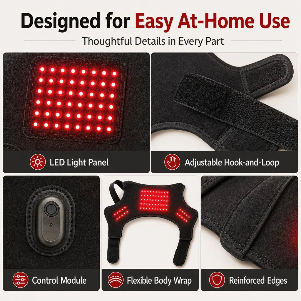 Dog Light Therapy Wrap Red & Near-Infrared Hands-Free Adjustable Fit