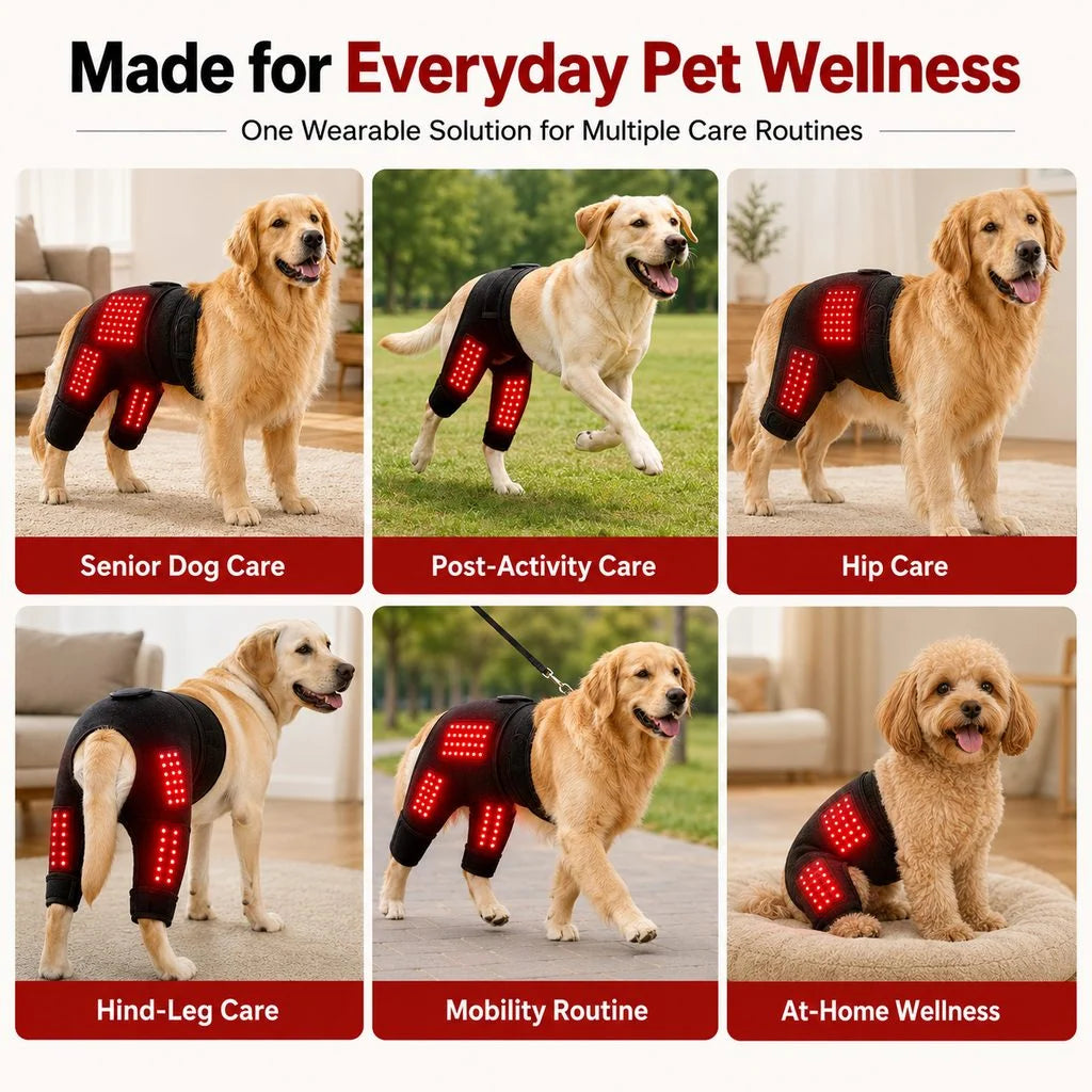 Dog Light Therapy Wrap Red & Near-Infrared Hands-Free Adjustable Fit