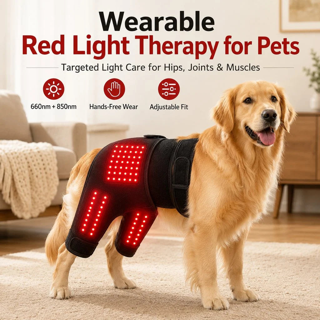 Dog Light Therapy Wrap Red & Near-Infrared Hands-Free Adjustable Fit