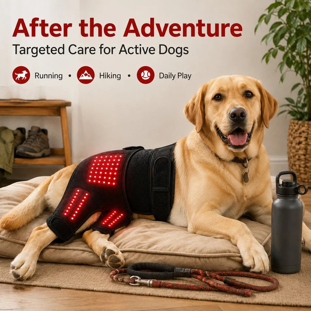 Dog Light Therapy Wrap Red & Near-Infrared Hands-Free Adjustable Fit