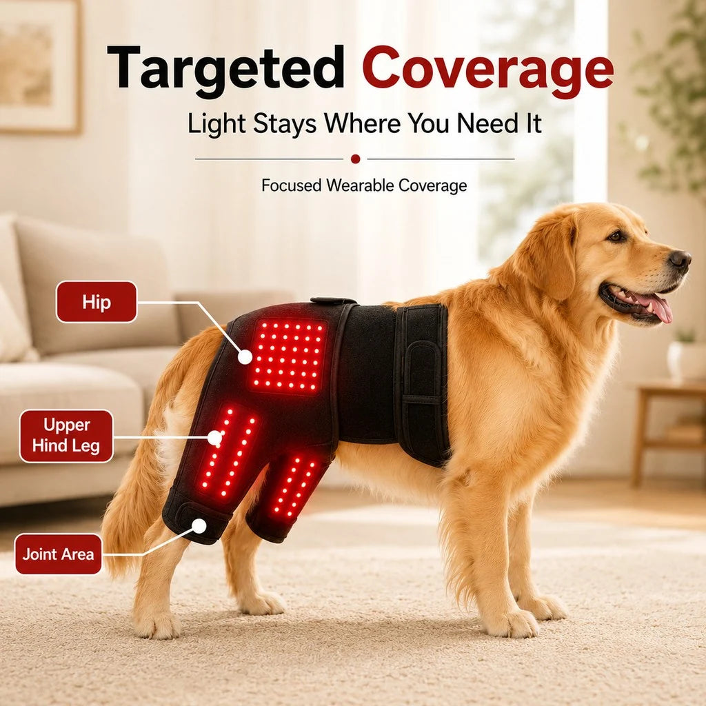 Dog Light Therapy Wrap Red & Near-Infrared Hands-Free Adjustable Fit