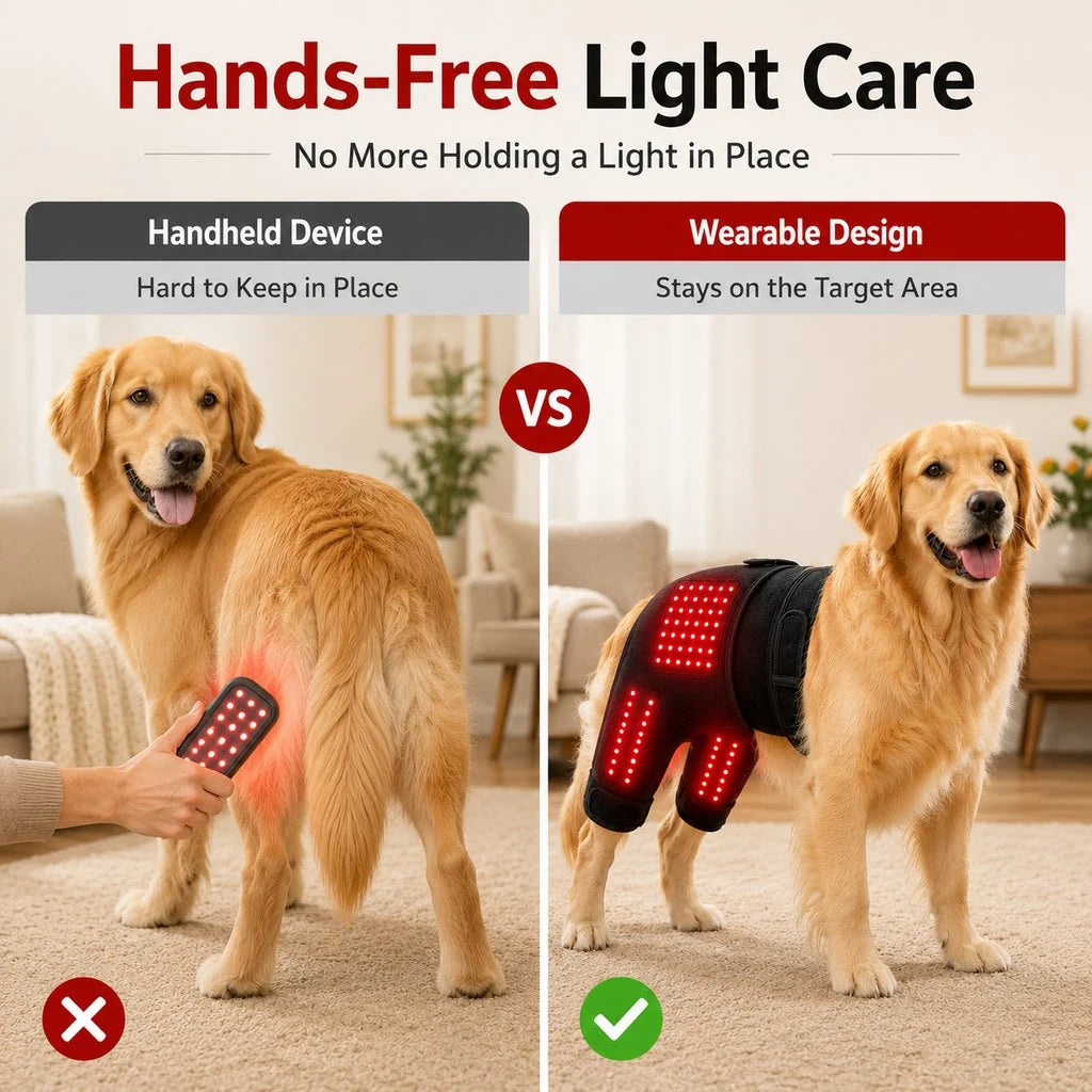 Dog Light Therapy Wrap Red & Near-Infrared Hands-Free Adjustable Fit