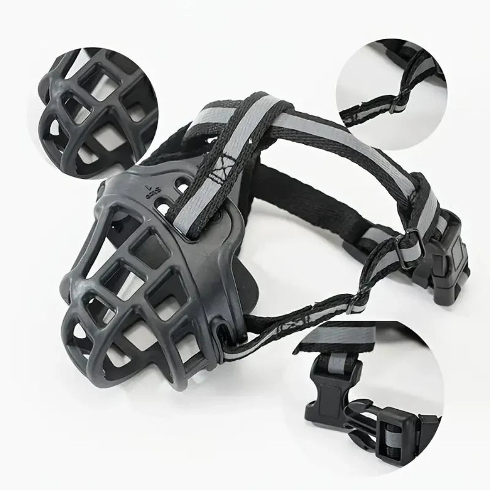 Dog Muzzle Breathable Mesh Adjustable Straps Six Sizes