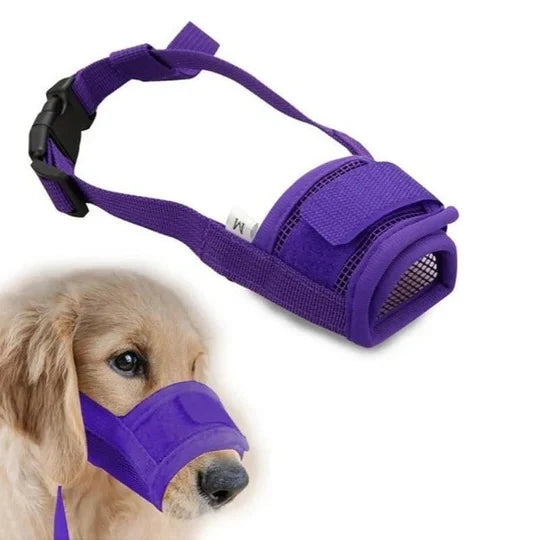 Dog Muzzle Soft Breathable Adjustable Open Design for Panting and Drinking