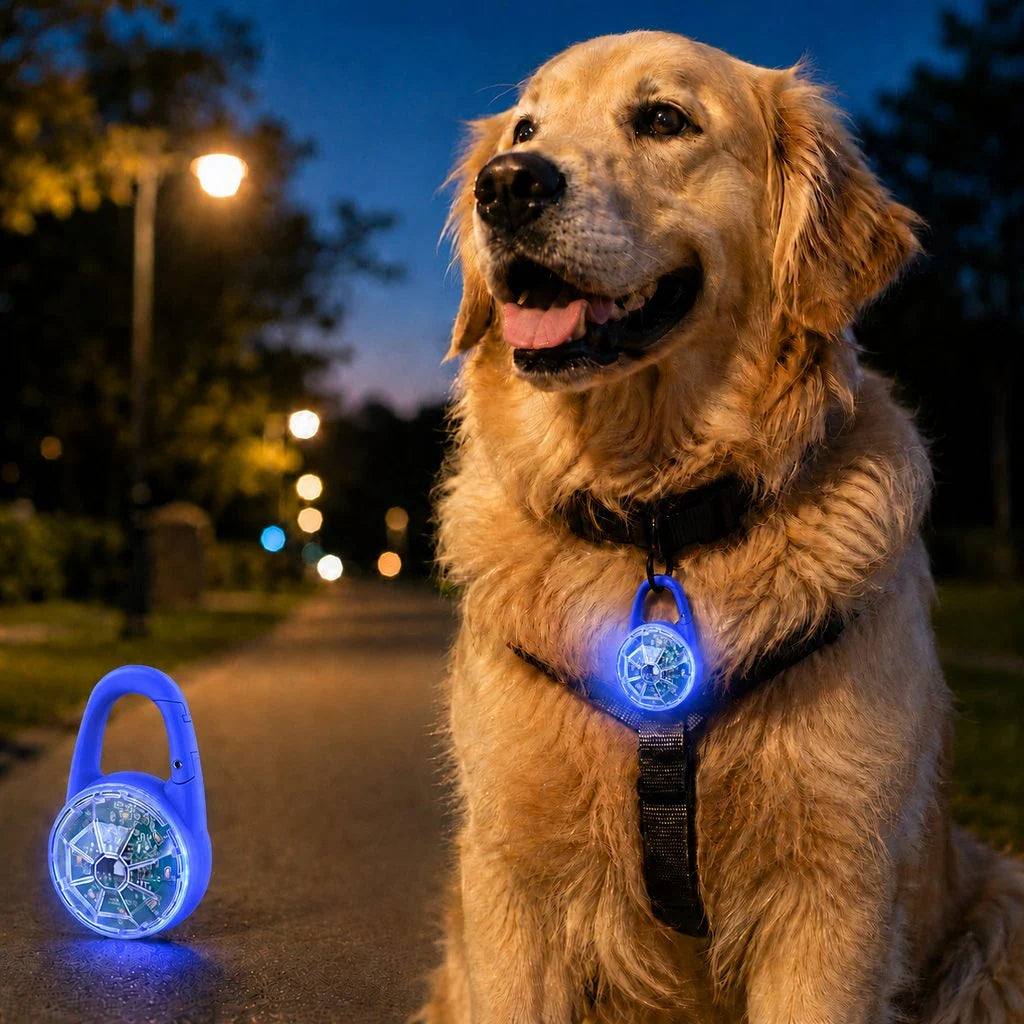 Dog Safety Light Clip-On RGB USB-C Rechargeable Water-Resistant