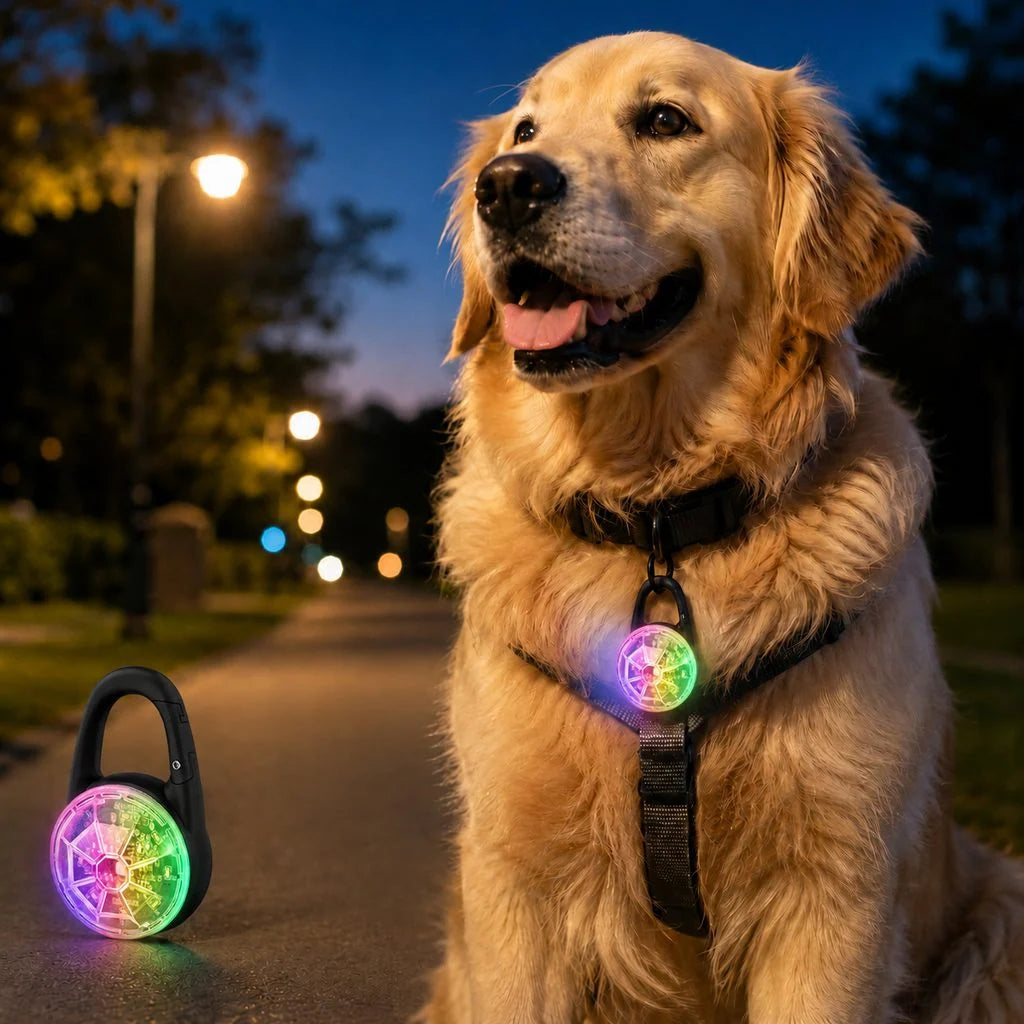 Dog Safety Light Clip-On RGB USB-C Rechargeable Water-Resistant