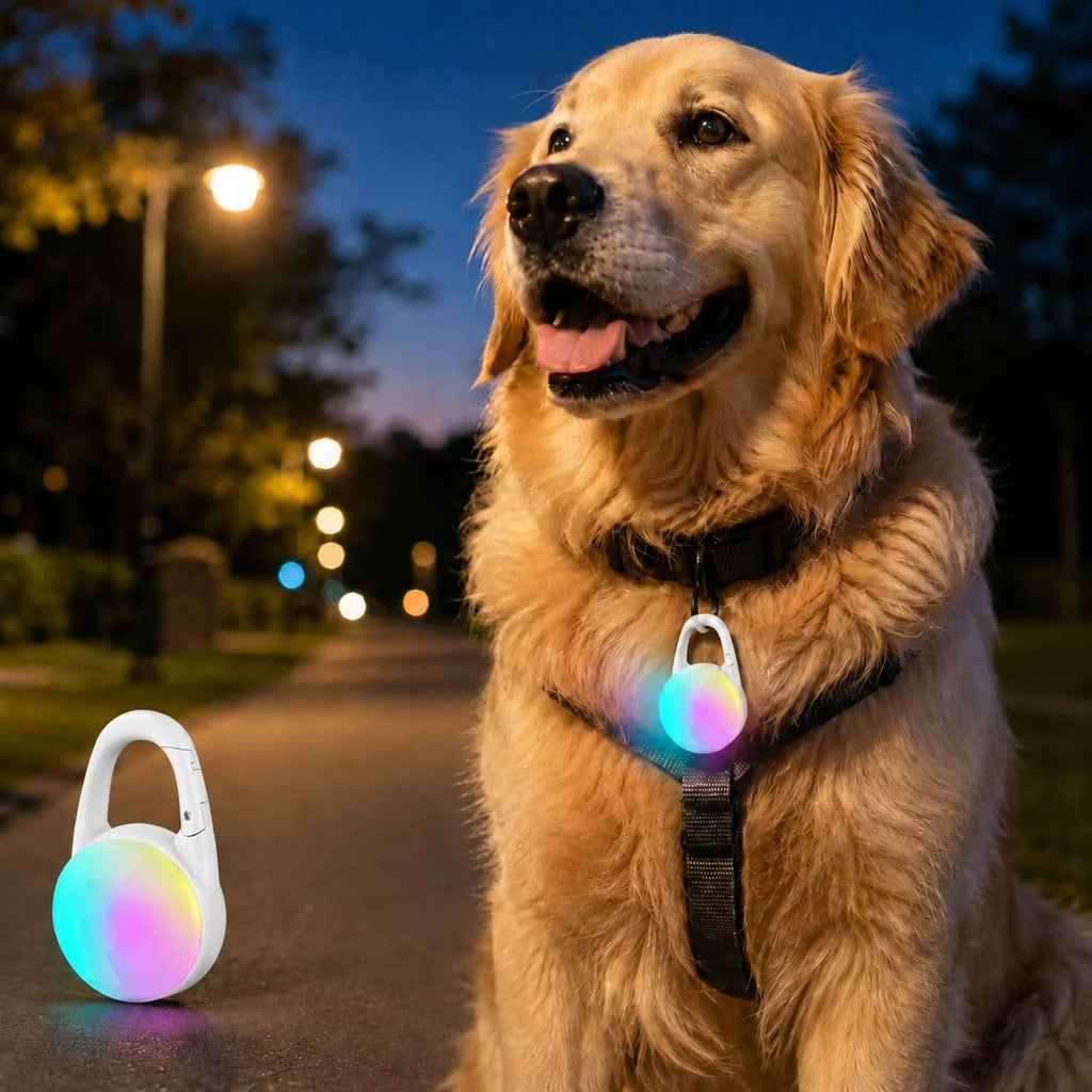 Dog Safety Light Clip-On RGB USB-C Rechargeable Water-Resistant