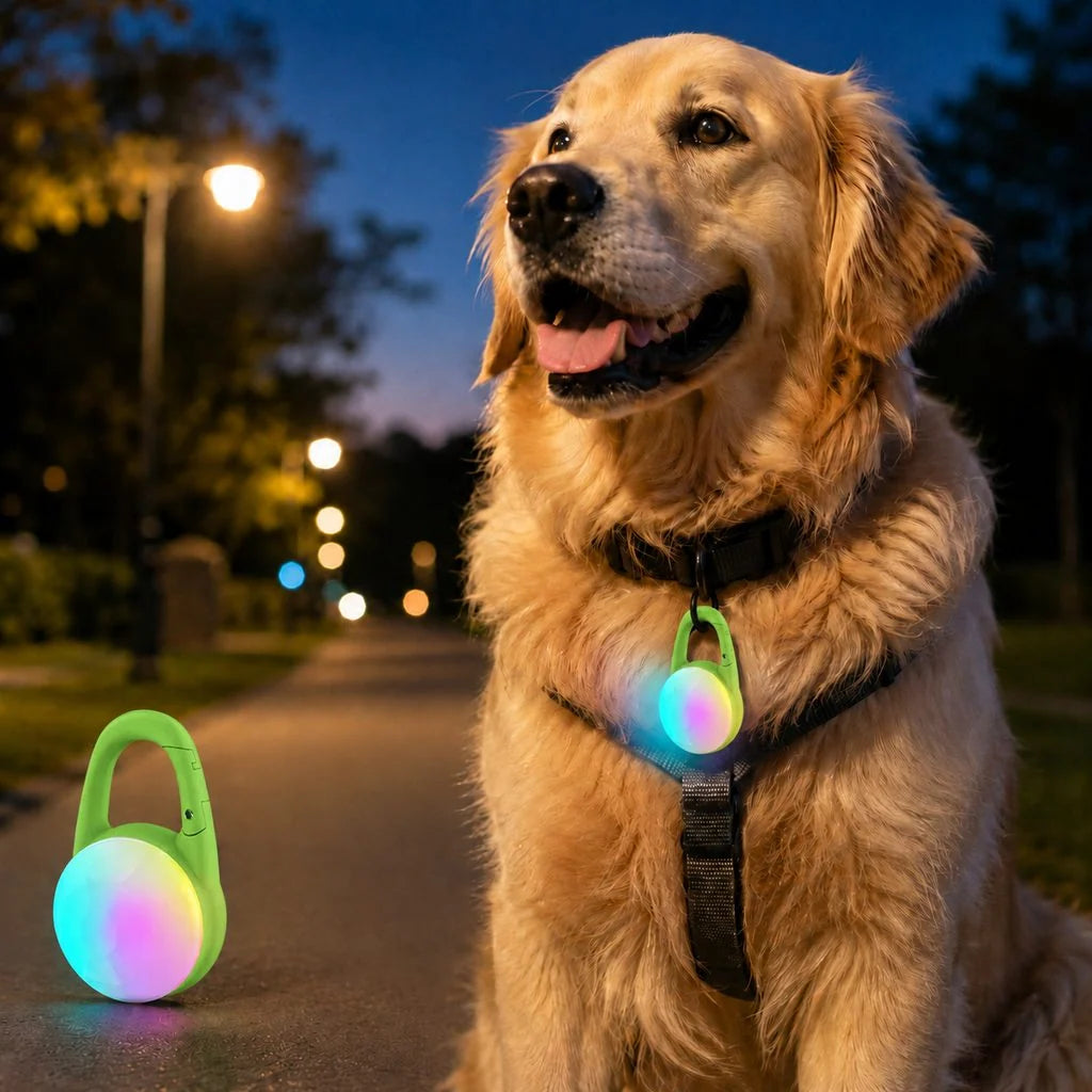 Dog Safety Light Clip-On RGB USB-C Rechargeable Water-Resistant