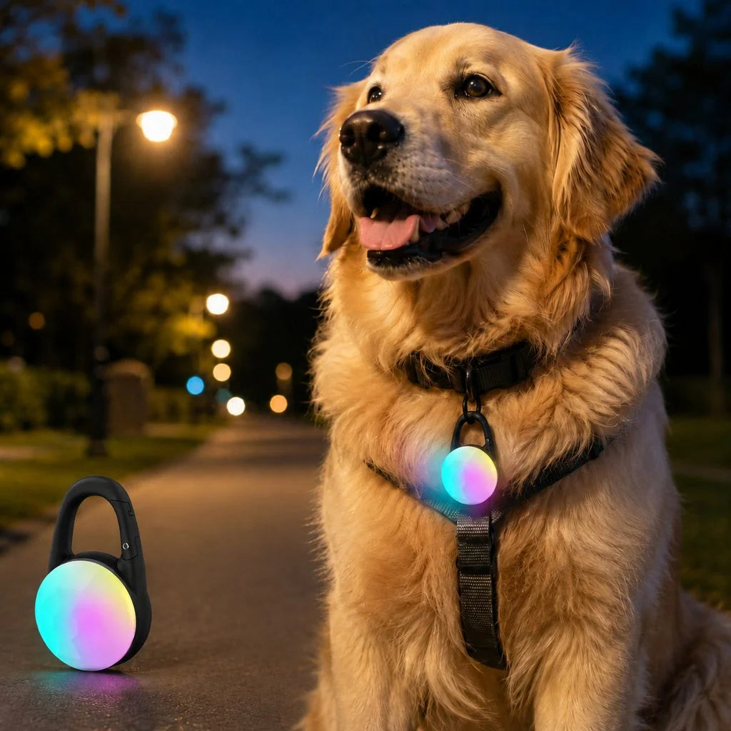 Dog Safety Light Clip-On RGB USB-C Rechargeable Water-Resistant