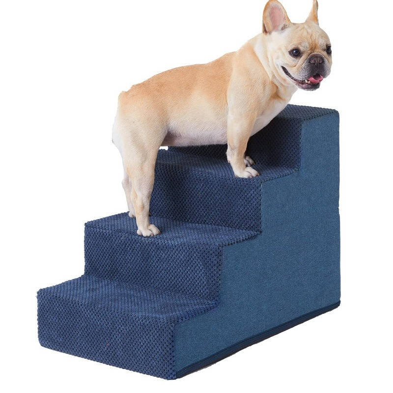 Dog Stairs 4-Step Foldable Pet Bed 18-Inch