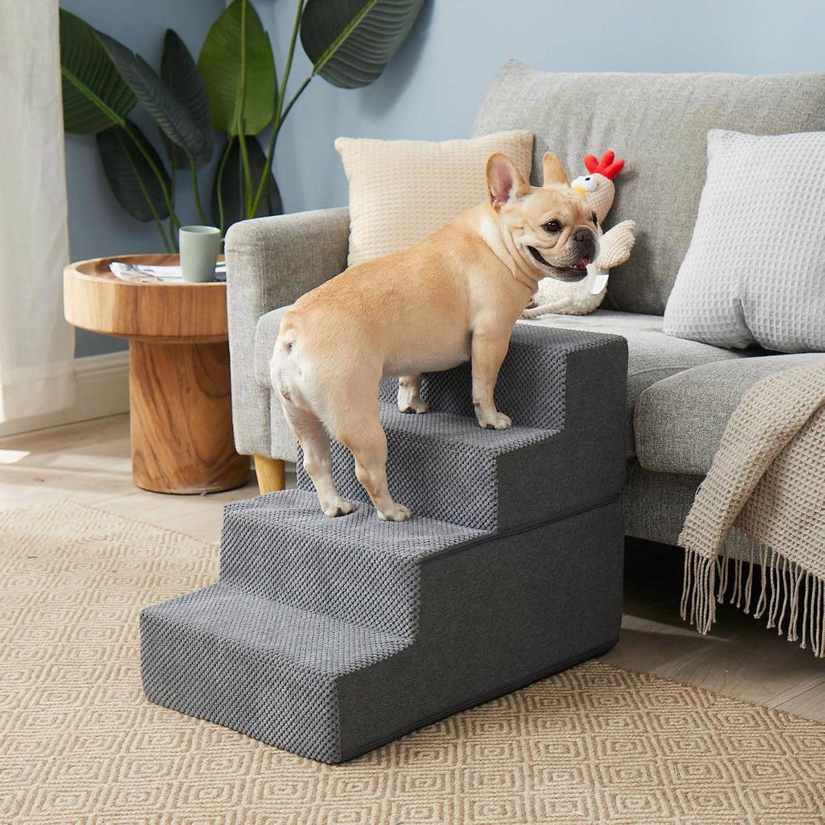 Dog Stairs 4-Step Foldable Pet Bed 18-Inch
