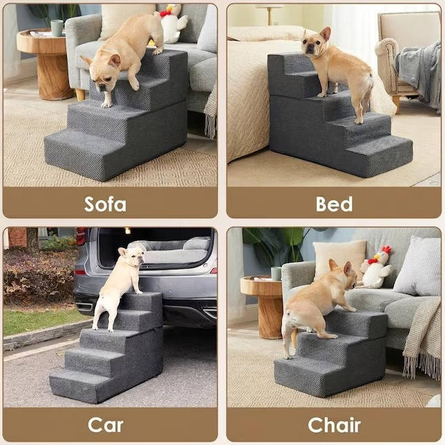 Dog Stairs 4-Step Foldable Pet Bed 18-Inch