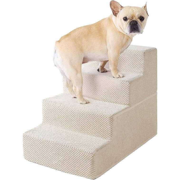 Dog Stairs 4-Step Foldable Pet Bed 18-Inch