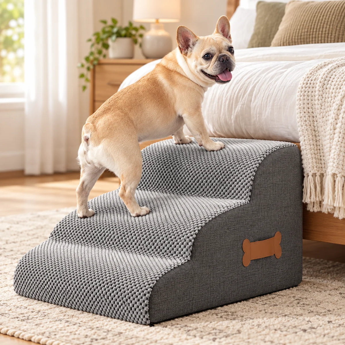 Dog Stairs High-Density Foam Non-Slip Washable Cover