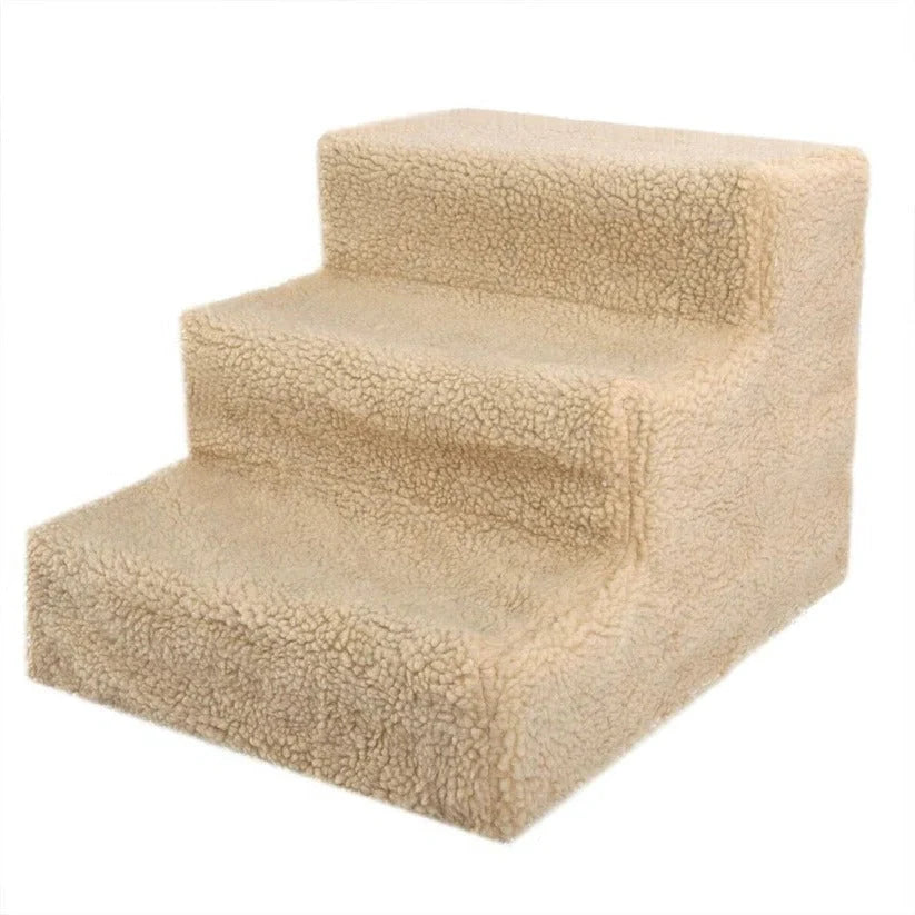 Dog Stairs Three-Step Removable Washable Fleece Cover