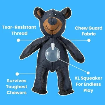 Dog Toy Bear-Shaped Chew-Resistant With Built-In Sound