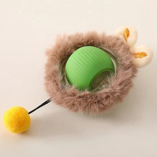 Dog Toy Motion-Activated Rolling Ball Removable Tail Attachment