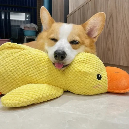 Dog Toy Plush Duck Low-Frequency Quack Reinforced Seams