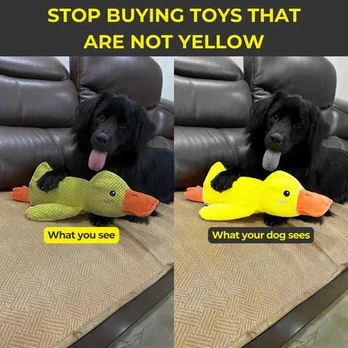 Dog Toy Plush Duck Low-Frequency Quack Reinforced Seams