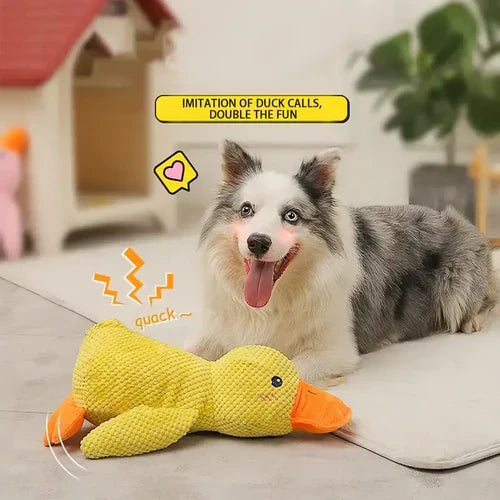 Dog Toy Plush Duck Low-Frequency Quack Reinforced Seams
