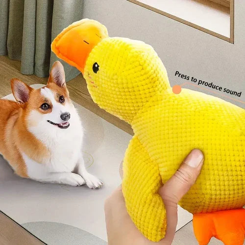 Dog Toy Plush Duck Low-Frequency Quack Reinforced Seams