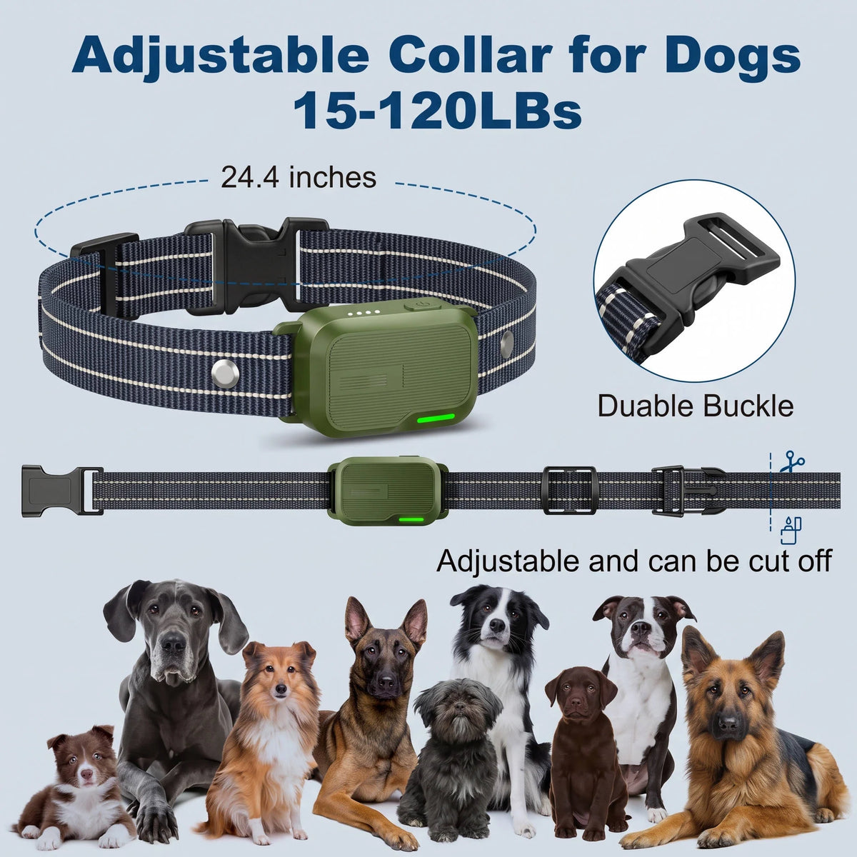Dog Training Collar 3300 Ft Range Waterproof Dual-Dog Control