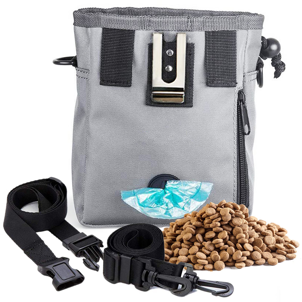 Dog Training Treat Pouch Weatherproof Nylon Waste Bag Dispenser
