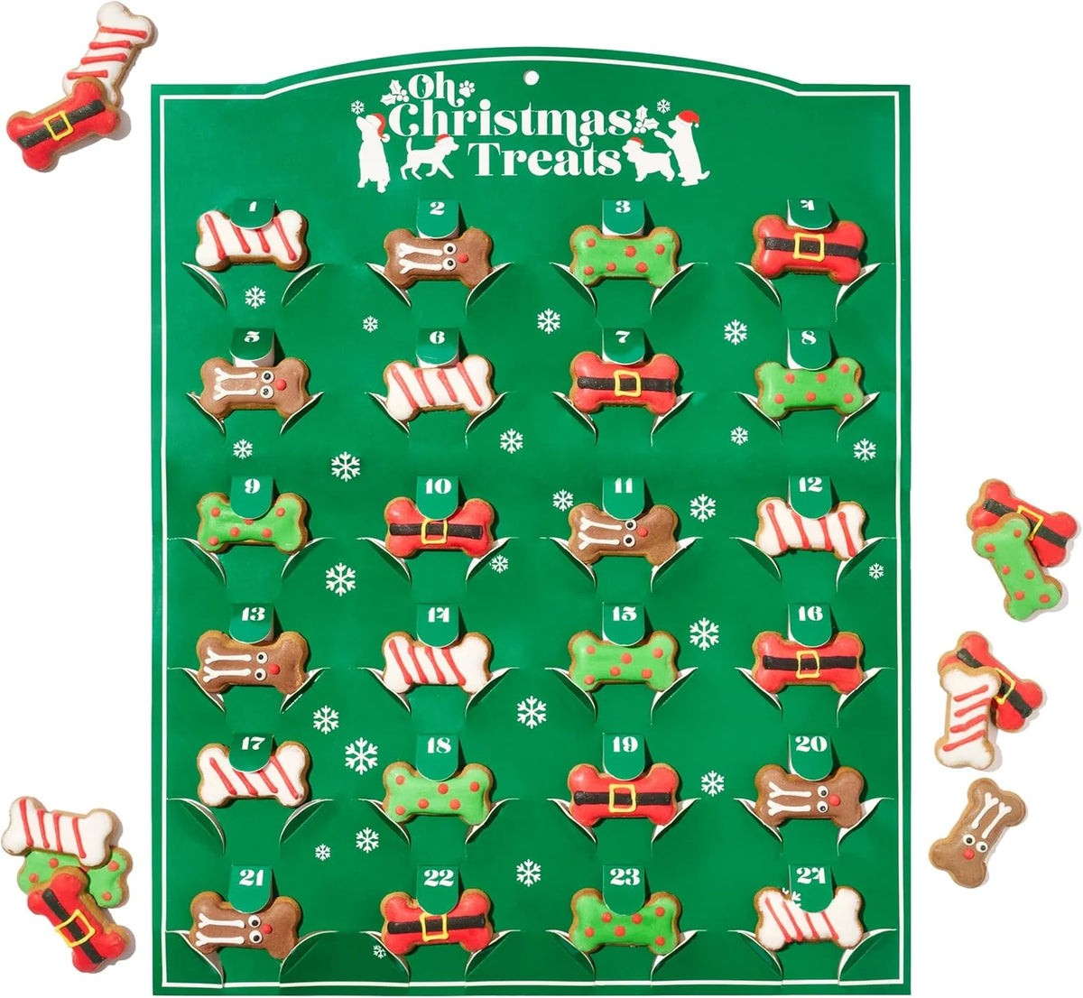 Dog Treat Advent Calendar 24 Gingerbread Biscuits