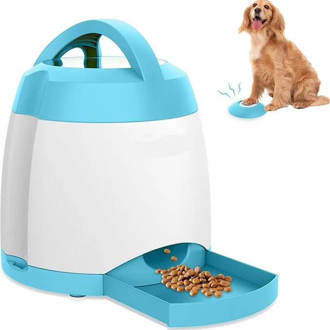 Dog Treat Dispenser Remote Squeaky Button Adjustable Portions