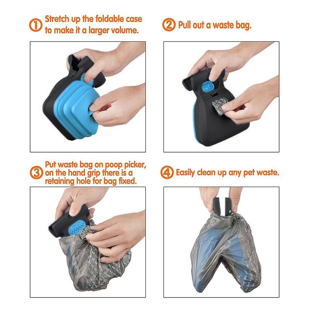 Dog Waste Picker Adjustable Clip-On Lightweight Plastic