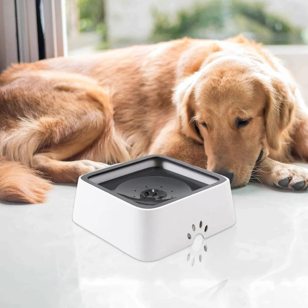 Dog Water Bowl Floating Disk Anti-Splash Non-Slip 1.6 Quart