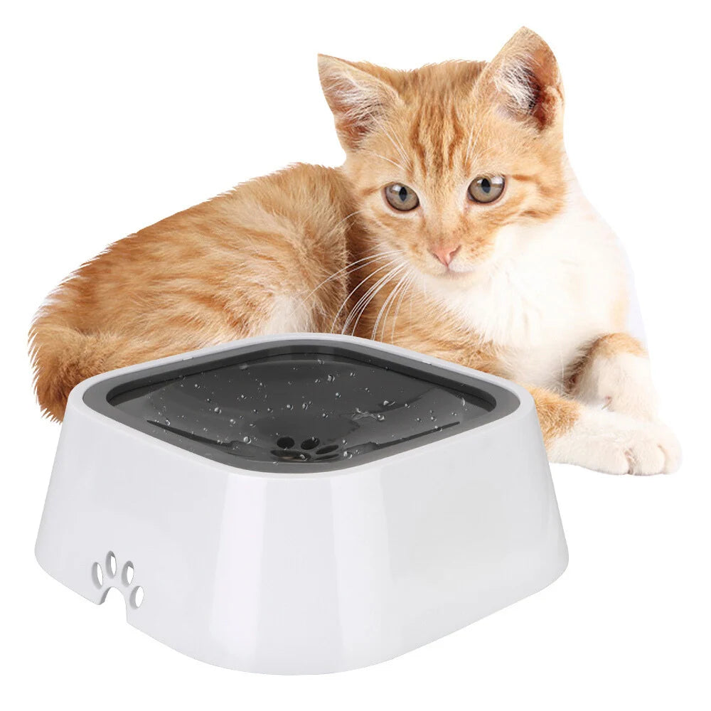 Dog Water Bowl Floating Disk Anti-Splash Non-Slip 1.6 Quart