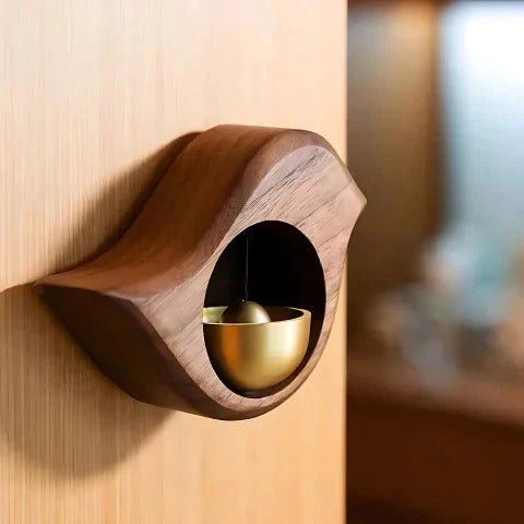 Door Chime Wooden Soft Tone Magnetic & Adhesive Mounting