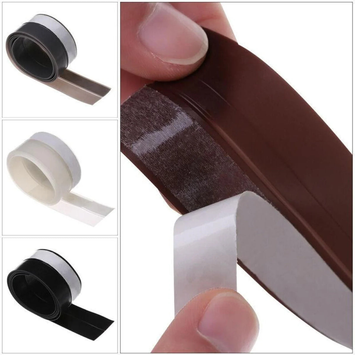 Door Draft Seal Strip Self-Adhesive Flexible 16.4 Ft