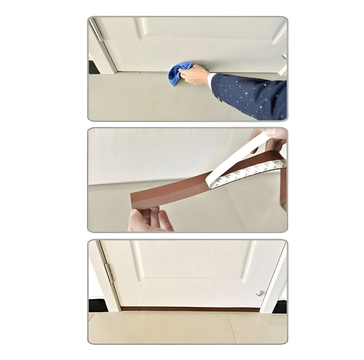Door Draft Seal Strip Self-Adhesive Flexible 16.4 Ft