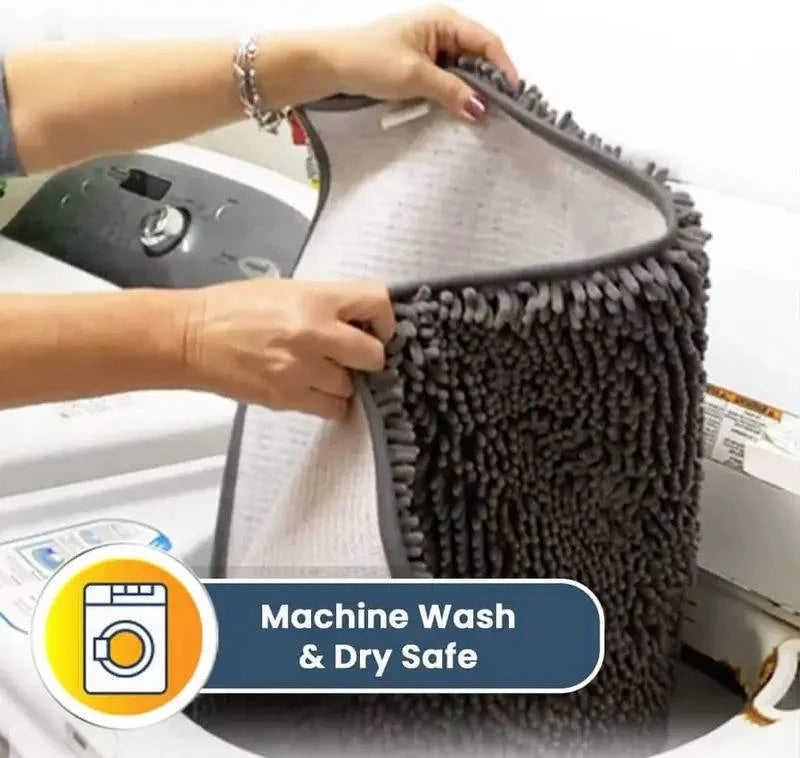 Door Mat Absorbent Chenille Non-Slip Machine Washable